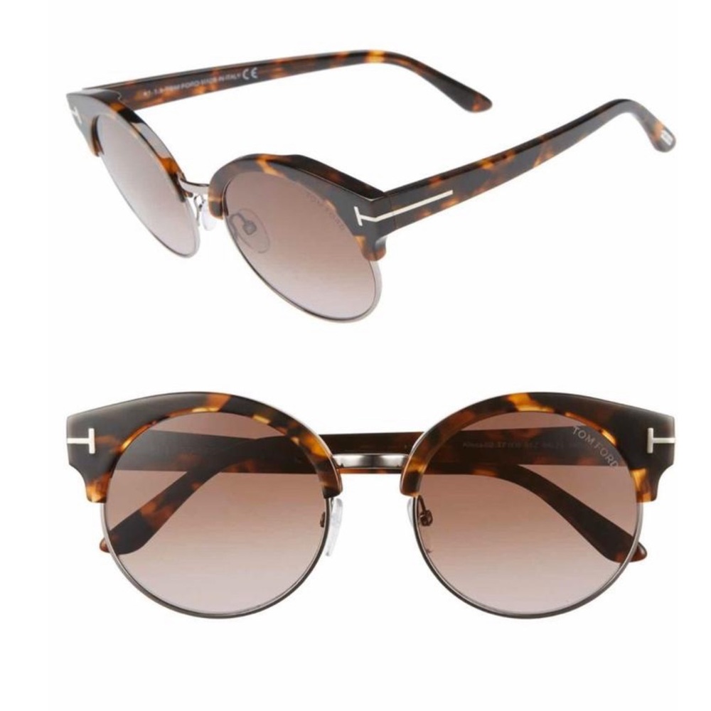 NWT Tom Ford Alissa 54mmSunglasses,Havana Gradient - Picture 4 of 8